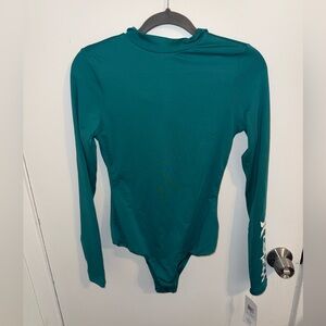 Long Sleeve Teal Green Bodysuit Swimsuit Hurley size medium NWT